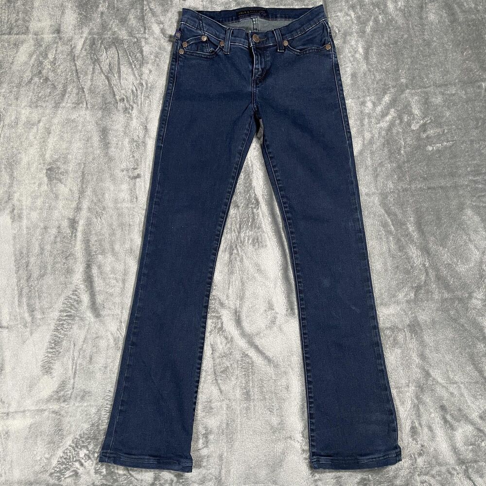Rock & Republic Kasandra Jeans Womens 4 Blue Dark Wash Bootcut Studded